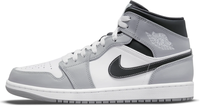 Air Jordan 1 Mid 'Light Smoke Grey' Sneaker – 554724-078