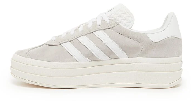 adidas Gazelle Bold 'Grey White' – Women's Stacked Suede Sneaker (HQ6893)