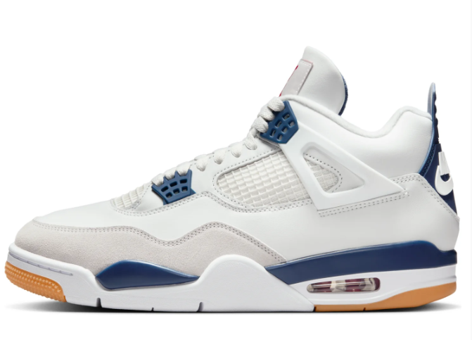 Air Jordan 4 Retro SB 'White Navy' Sneaker – DR5415-100