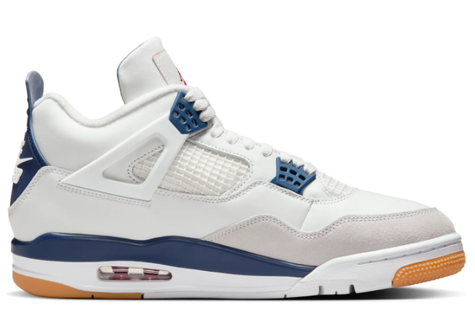 Air Jordan 4 Retro SB 'White Navy' Sneaker – DR5415-100