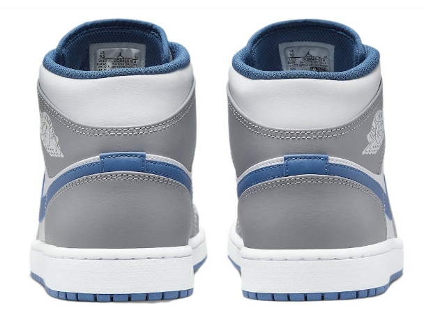 Air Jordan 1 Mid 'Cement Grey True Blue' Sneaker – DQ8426-014