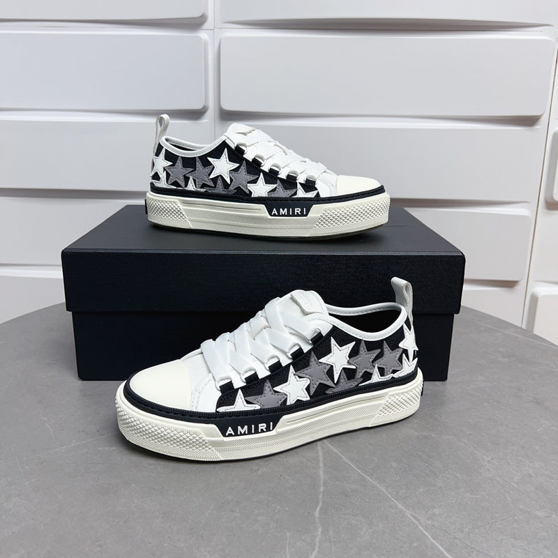Amiri Stars Court Low-Top Sneakers PKM0101 Black
