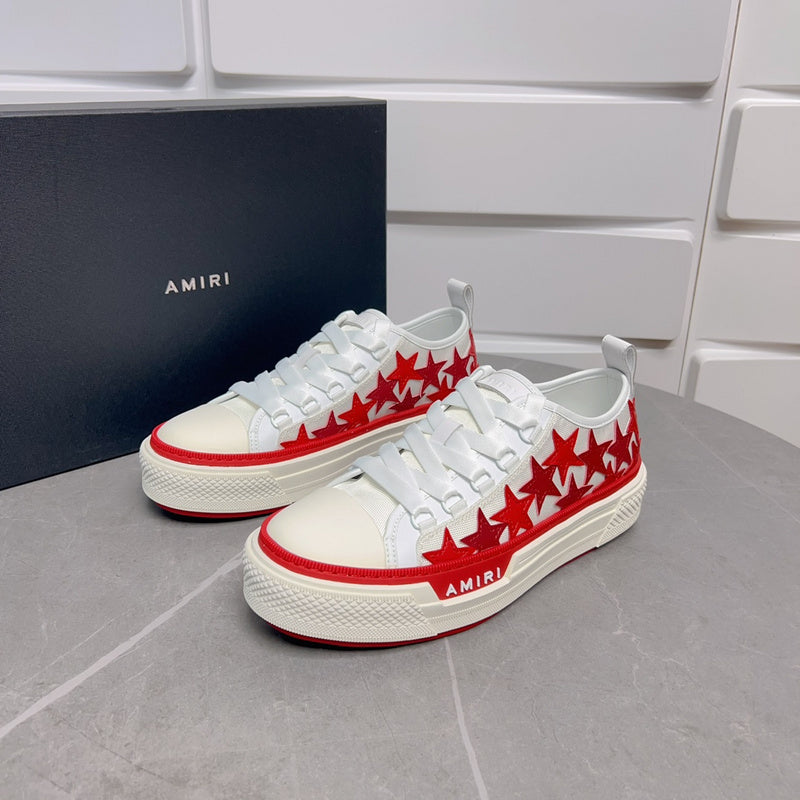 Amiri Stars Court Low-Top Sneakers PKM0101 Red