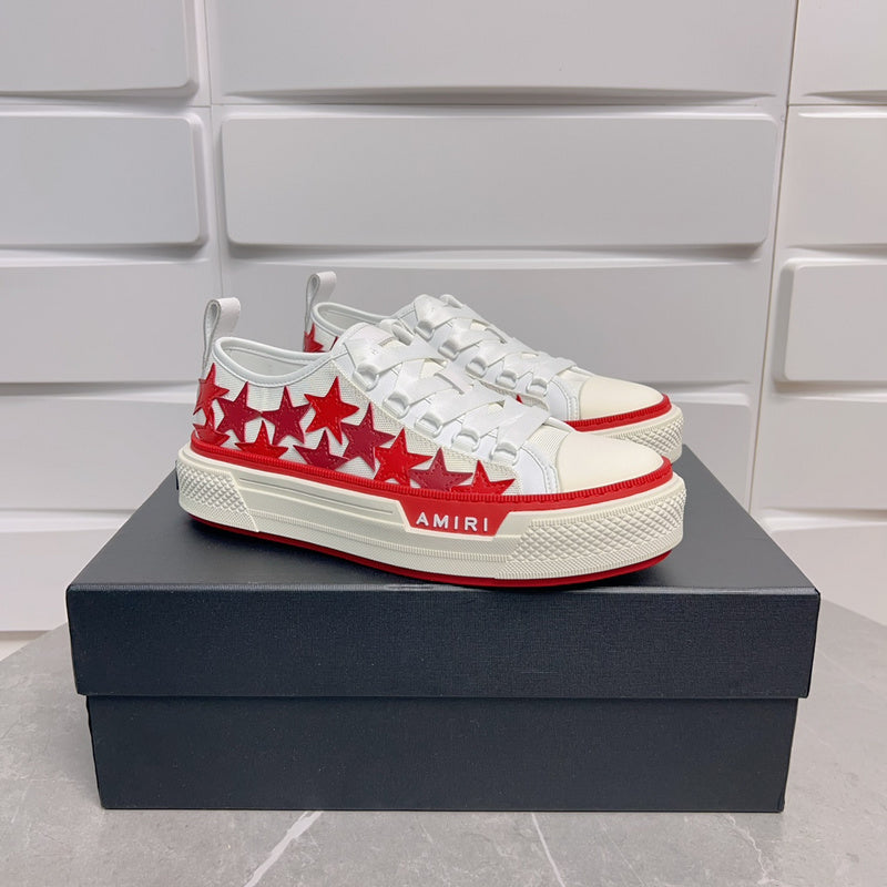 Amiri Stars Court Low-Top Sneakers PKM0101 Red