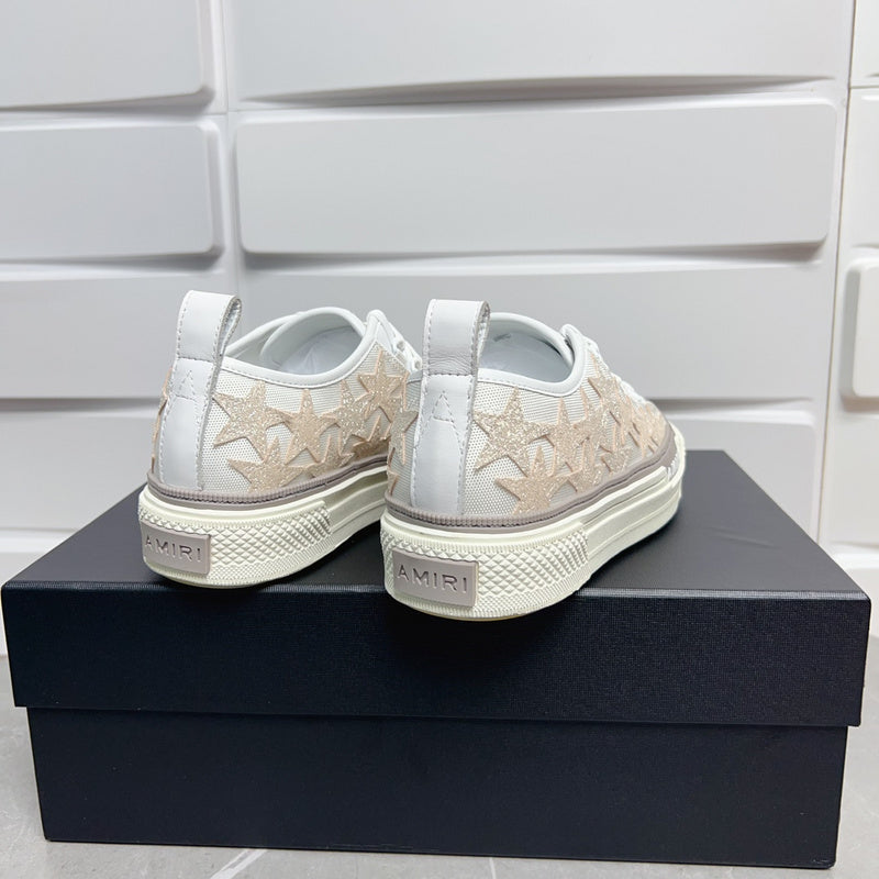 Amiri Stars Court Low-Top Sneakers PKM0101 Cream