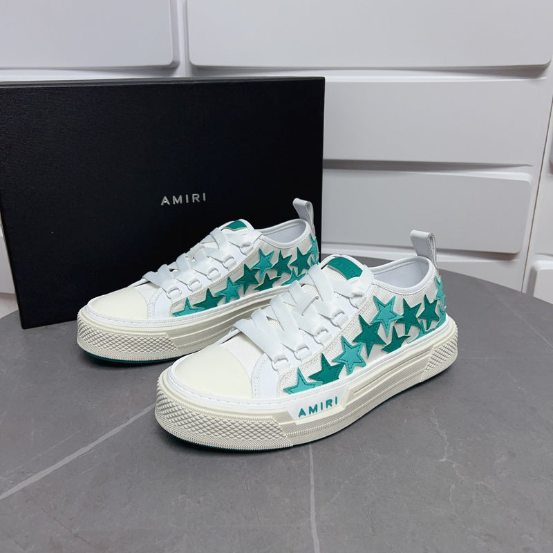 Amiri Stars Court Low-Top Sneakers PKM0101 Lake Blue