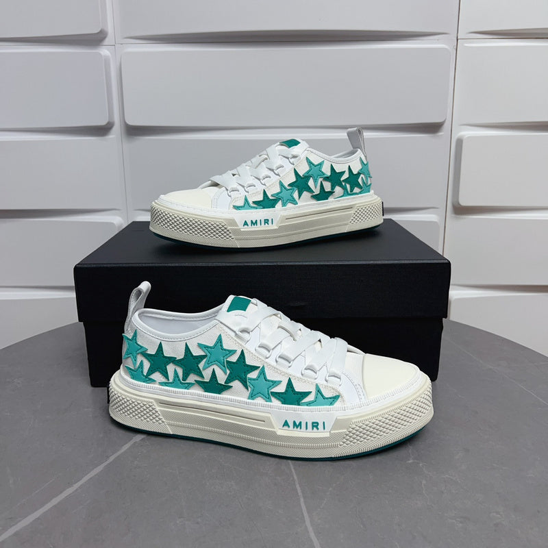 Amiri Stars Court Low-Top Sneakers PKM0101 Lake Blue