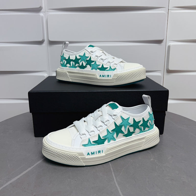 Amiri Stars Court Low-Top Sneakers PKM0101 Lake Blue