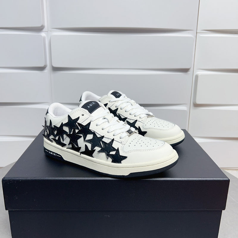 Amiri Stars Court Low-Top Sneakers PKM0101 White/Black