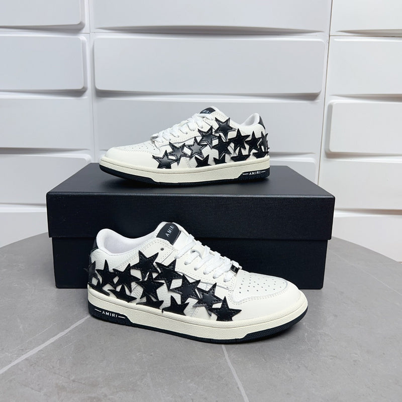 Amiri Stars Court Low-Top Sneakers PKM0101 White/Black