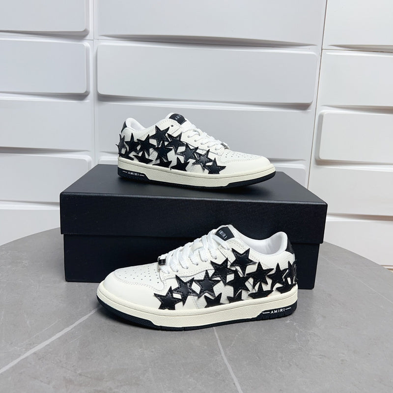 Amiri Stars Court Low-Top Sneakers PKM0101 White/Black