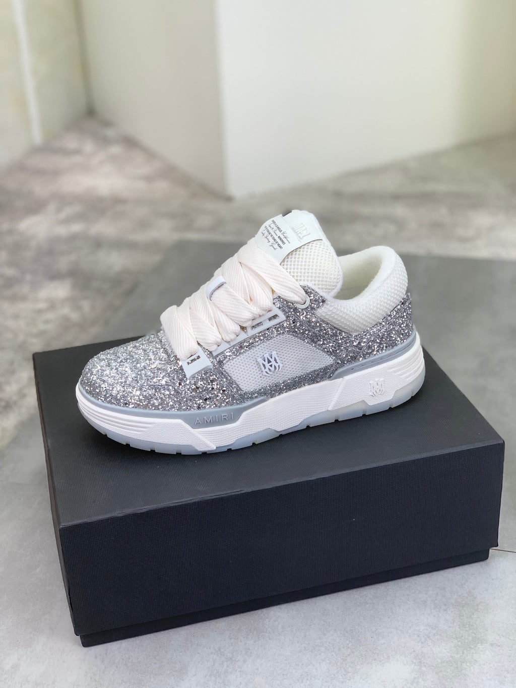 AMIRI Court Low Sneaker – Blue Monogram | EU 35–45