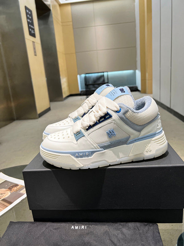 Amiri Stars Court Low-Top Sneakers PKM0107 White/Blue