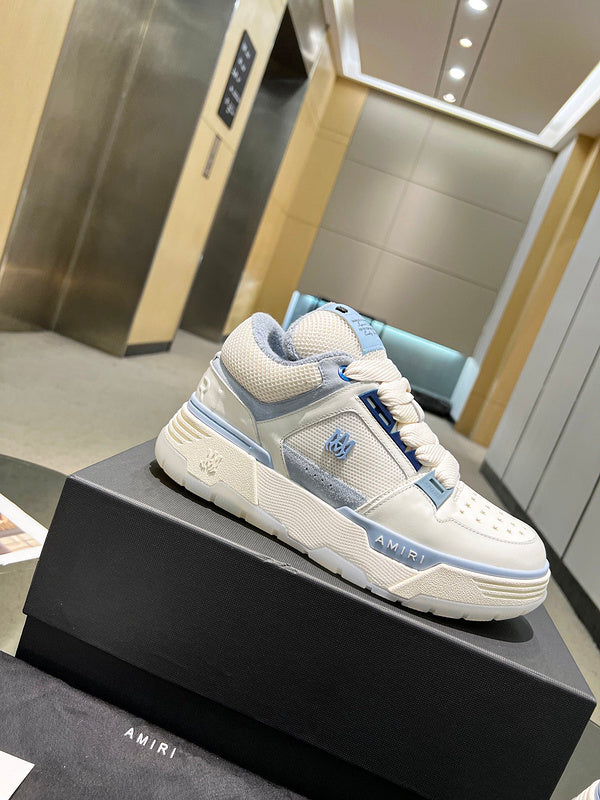 Amiri Stars Court Low-Top Sneakers PKM0107 White/Blue