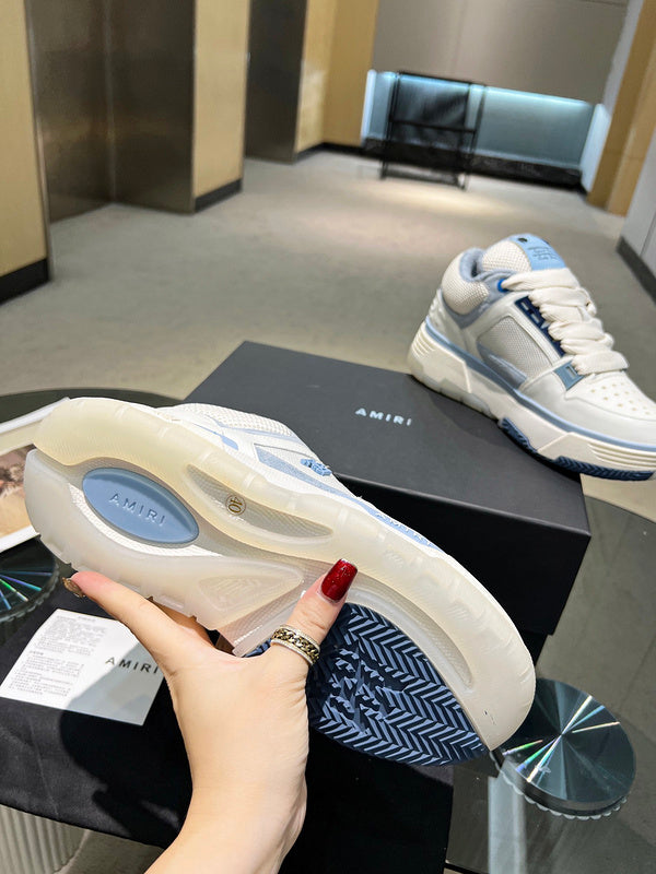 Amiri Stars Court Low-Top Sneakers PKM0107 White/Blue