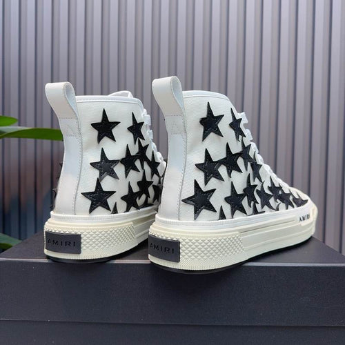 AMIRI Pacific Bones Sneakers in White/Black