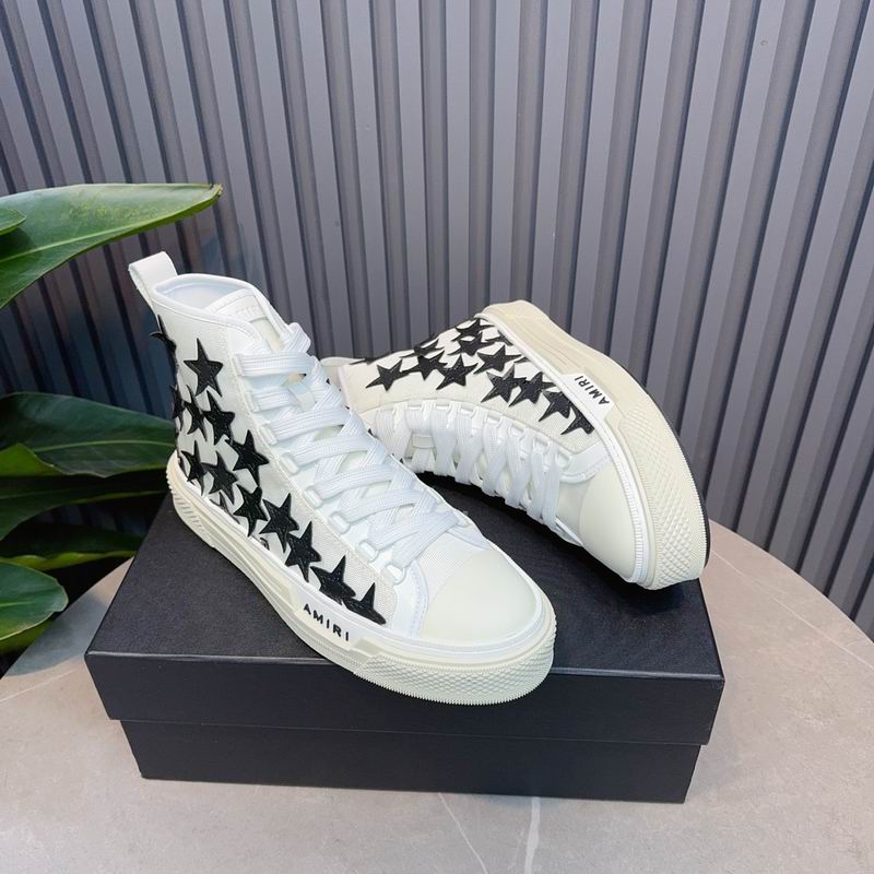 AMIRI Pacific Bones Sneakers in White/Black