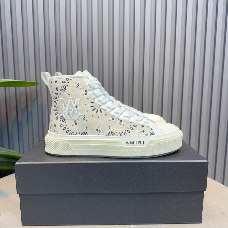 AMIRI Pacific Bones Sneakers in Cream