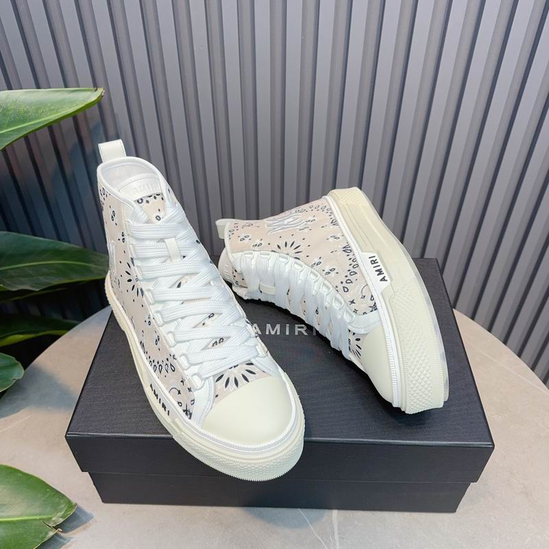AMIRI Pacific Bones Sneakers in Cream