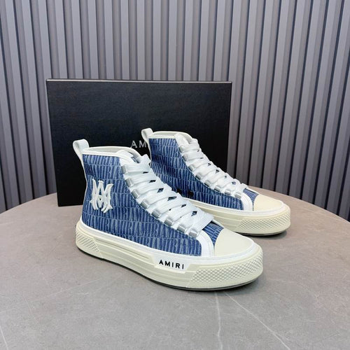 AMIRI Pacific Bones Sneakers in Denim Blue