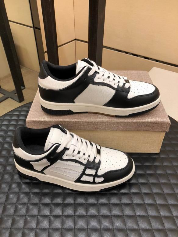 Amiri N1003 Bones Low-Top Sneakers Black/White