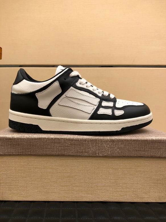 Amiri N1003 Bones Low-Top Sneakers Black/White