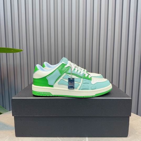 Amiri Skel-Top Low — White & Green | Court Energy, Luxury Finish