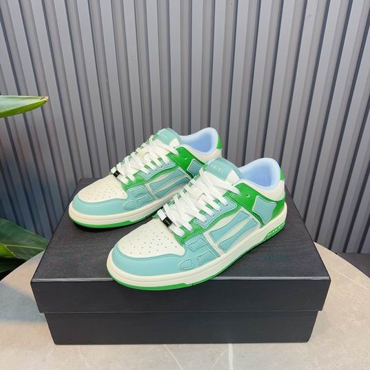 Amiri Skel-Top Low — White & Green | Court Energy, Luxury Finish