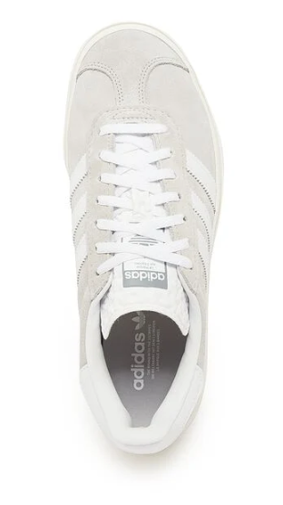 adidas Gazelle Bold 'Grey White' – Women's Stacked Suede Sneaker (HQ6893)